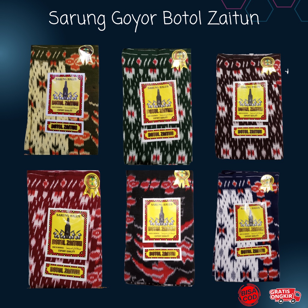 Promo Sarung Goyor Botol Zaitun, Sarung Goyor Print Motif Goyor, Sarung Murah!!!