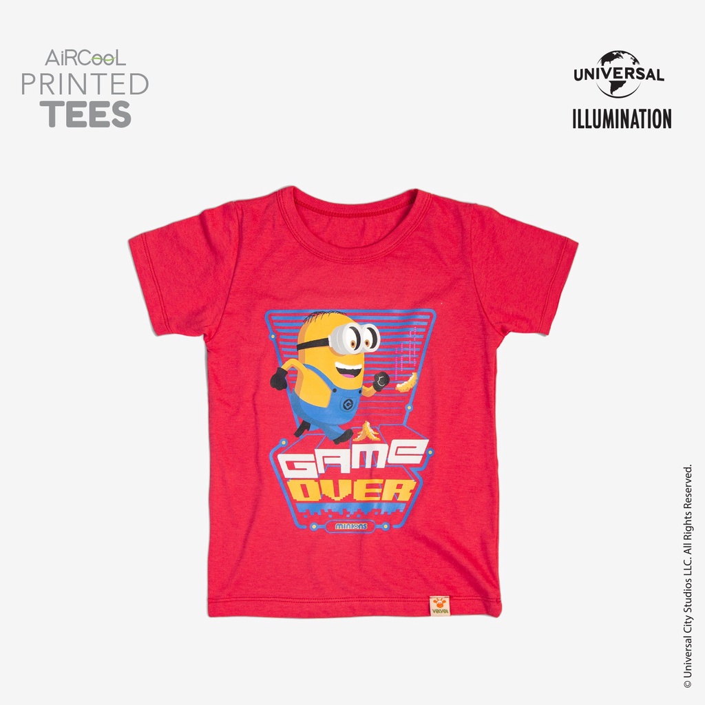 Velvet Junior Kaos Anak Laki laki - Printed Tees - Minion Merah