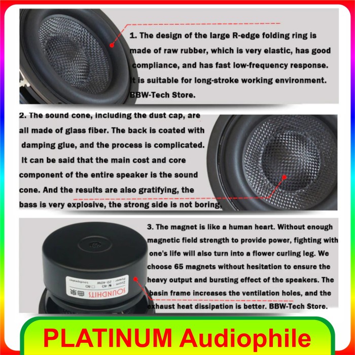 Speaker Subwoofer 3 inch woofer Speaker Hifi High Quality Import