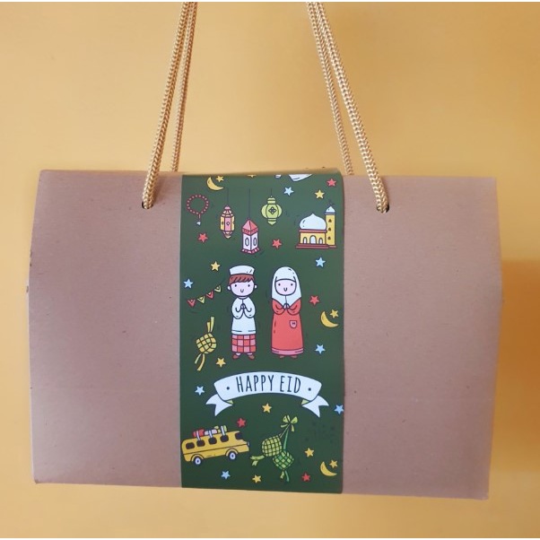 

(5 Pc) Gable Box IDULFITRI FREE Belt Tag Card Dus Hampers Lebaran