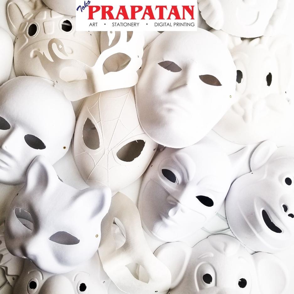 Penawaran khusus Topeng Lukis Wajah Polos Putih / Topeng Binatang