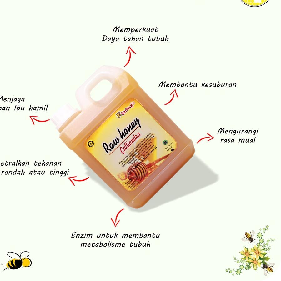 

✼ Asli Murni Kaliandra Raw honey 1.5kg nektar bunga Uji Lab ❊