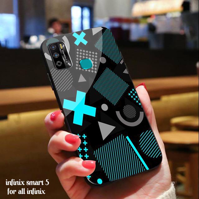 Legend Store - Softcase Glass Kaca  Infinix Smart 5 - Casing Hp For All Infinix - LS09 - Pelindung H
