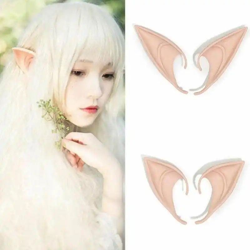 Telinga Elf Peri Cosplay Anime Halloween Silicone Ears Kuping Palsu