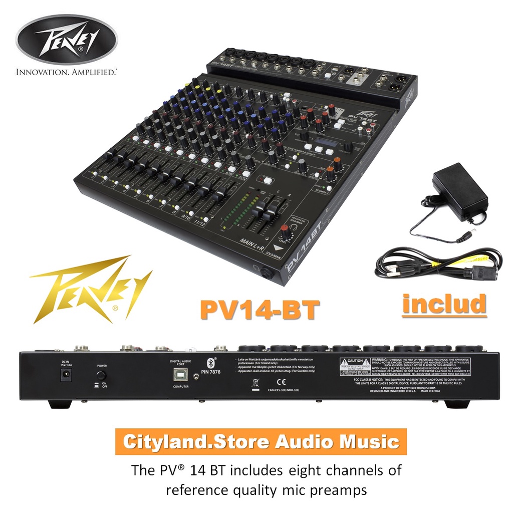 Peavey PV14BT/ Mixer Audio Peavey PV14 BT original Garansi Resmi