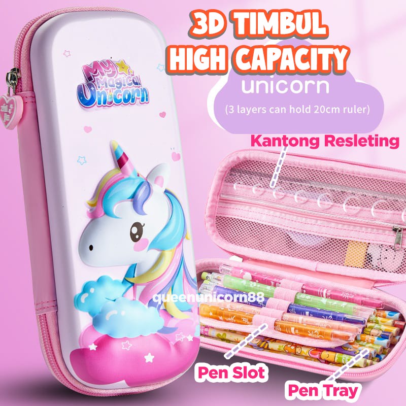 

Kotak Pensil 3D Unicorn Magical Pink Tempat Pensil Unicorn Anak Paud TK SD ala Smig**e kualitas impor kotak pensil kado Anak Perempuan