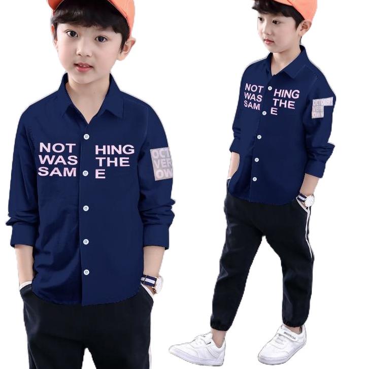 ☑ DVC 5-12th/ hem kids NOTHING/ Kemeja Anak Laki Laki atasan anak ➷