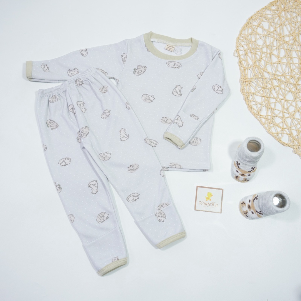 Pajamas Set Oblong Classic Animal BOY WINTEKU - Setelan Oblong Panjang Boy Classic