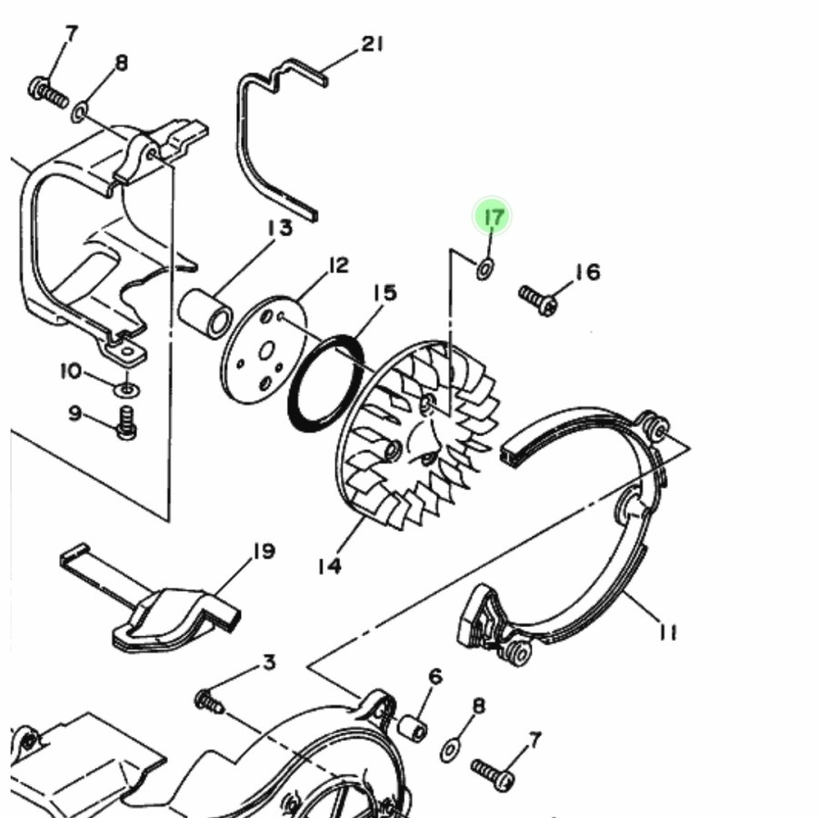 YAMAHA F1ZR FIZR RING UNTUK BAUT KIPAS MAGNET MESIN ORIGINAL YAMAHA