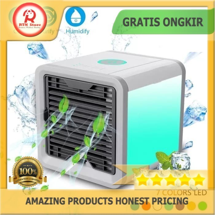 AC Mini AC Portable Mini Kipas Cooler Penyejuk Ruangan Dan Lampu Tidur(V7H8) REAL PICT AC Mini Porta