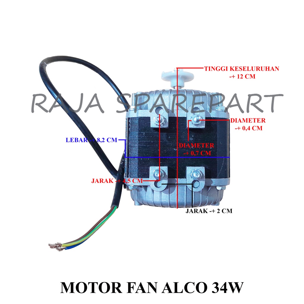 Dinamo Motor Kipas Kulkas Showcase Freezer / Motor Fan Alco Condensor 34Watt