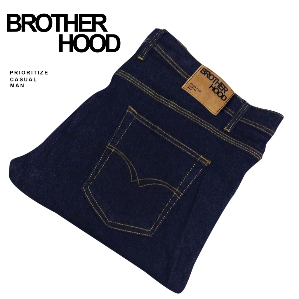 BIG SIZE BROTHER HOOD -  Celana Jeans  Panjang Jeans jumbo Pria streach melar  terbaru original distro