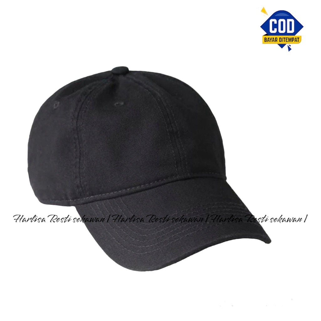 Topi Baseball Unisex Pria Wanita Bahan Rapel Tebal Polos Cakop Besi Dewasa