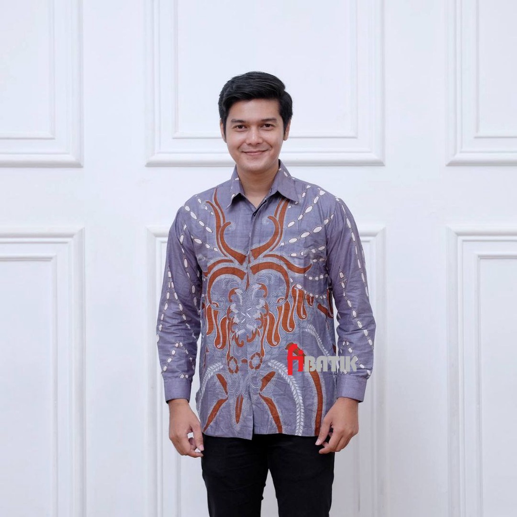 Kemeja Batik Anak Laki-laki Lengan Panjang Couple Batik Ayah Anak Cowok Motif Banteng