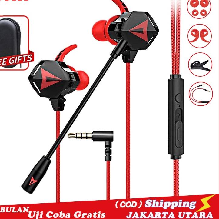 ♨ ⚡Headset Gaming N5 PUBG Bass Noise  with Mic Mobile Earphone Gaming Murah Hifi Handsfree ☋