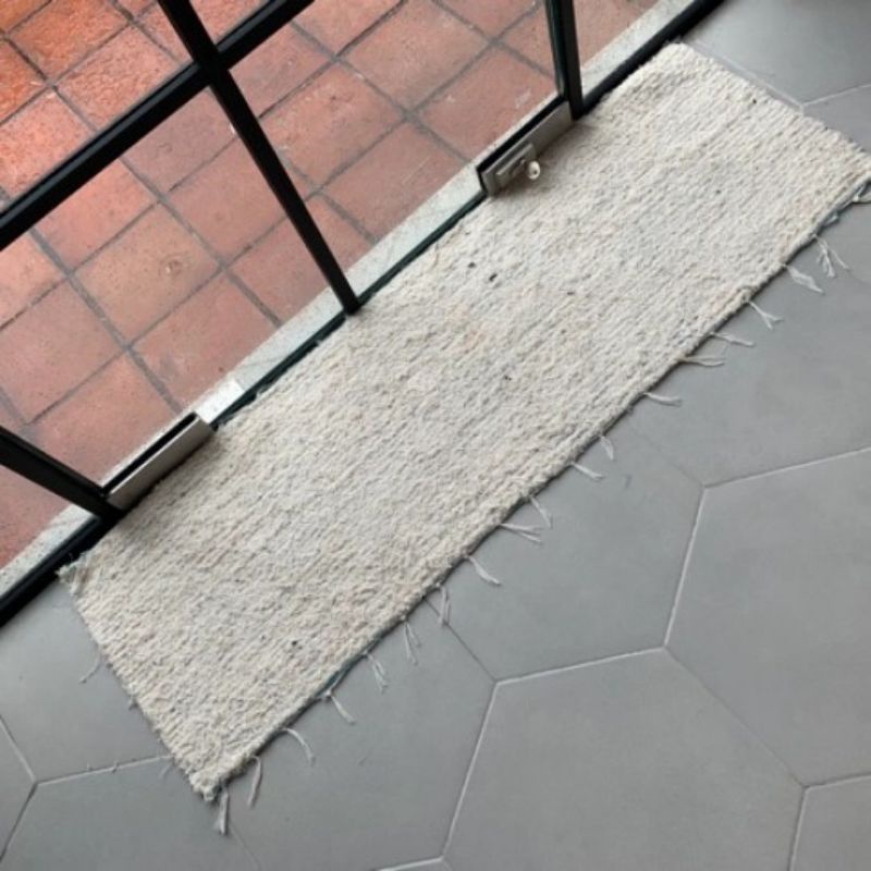 KESET polos putih gading keset handuk hotel  ATBM ukuran panjang 120x42