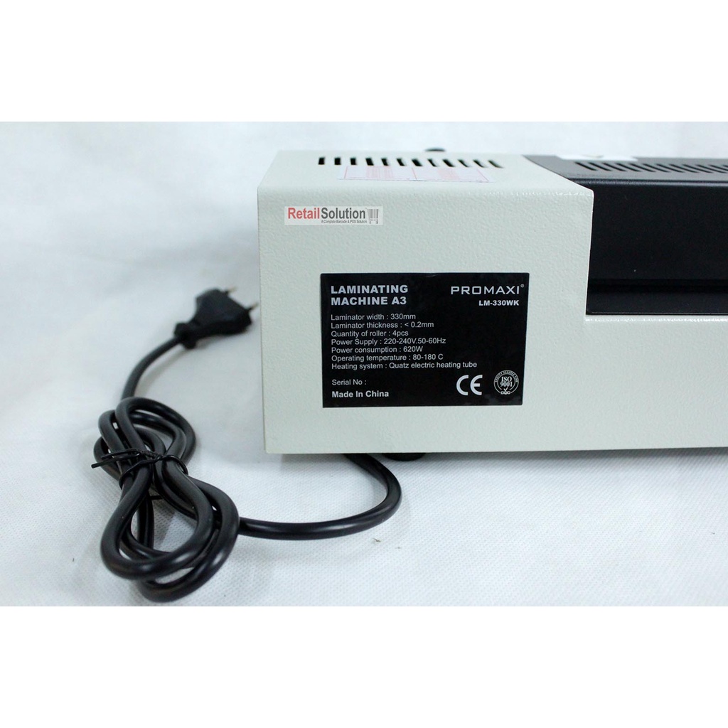 Mesin Laminating A3 Hot Cold - Promaxi LM330WK / LM-330WK Laminator