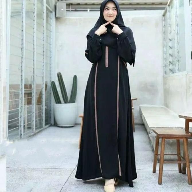 Gamis Abaya Turkey Hitam Busui Turki Basic Simpel Polos Baju Gamis Wanita Te(S4O6) BEST SELLER Gamis