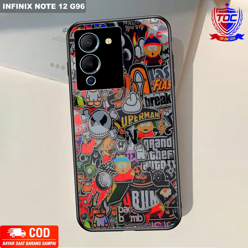Case INFINIX NOTE 12 G96 - Casing INFINIX NOTE 12 G96 Terbaru 2022 TOP ONE CASE [ GRAFITTY ] Silikon