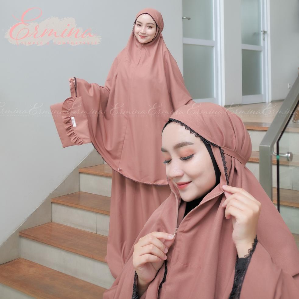 RECOMENDED Ermina Mukena Dewasa 2 in 1 Katun Premium Traveling
