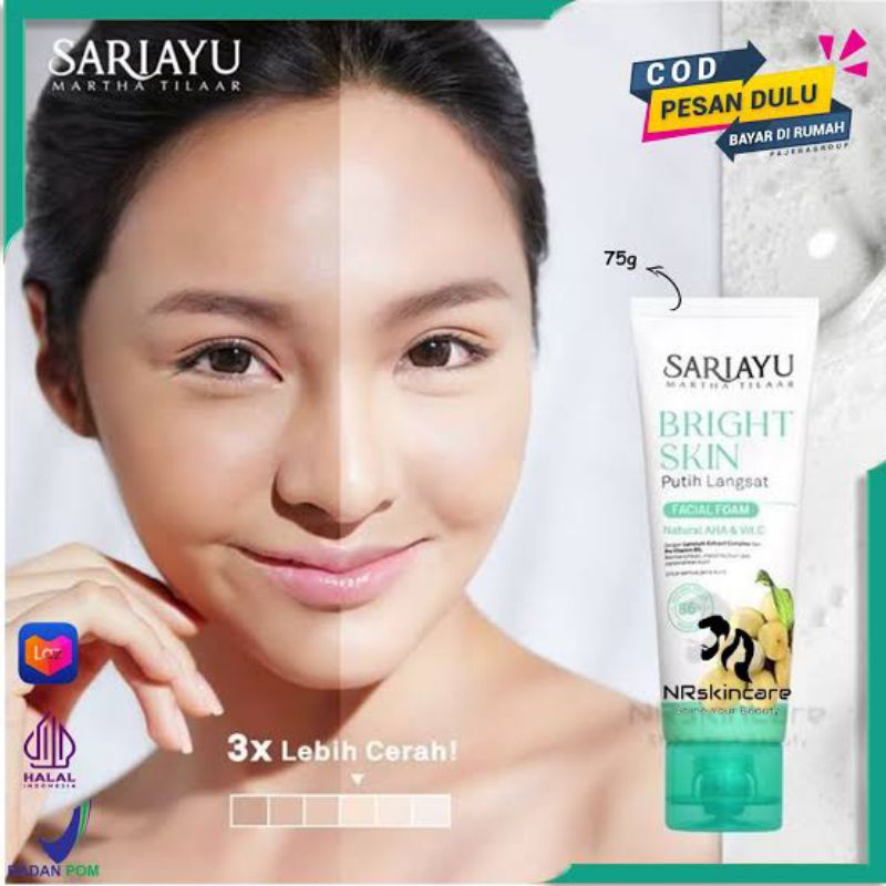 SARI AYU FACIAL FOAM PUTIH LANGSAT 75 G / SARIAYU BRIGHT SKIN PUTIH LANGSAT 75 GRAM