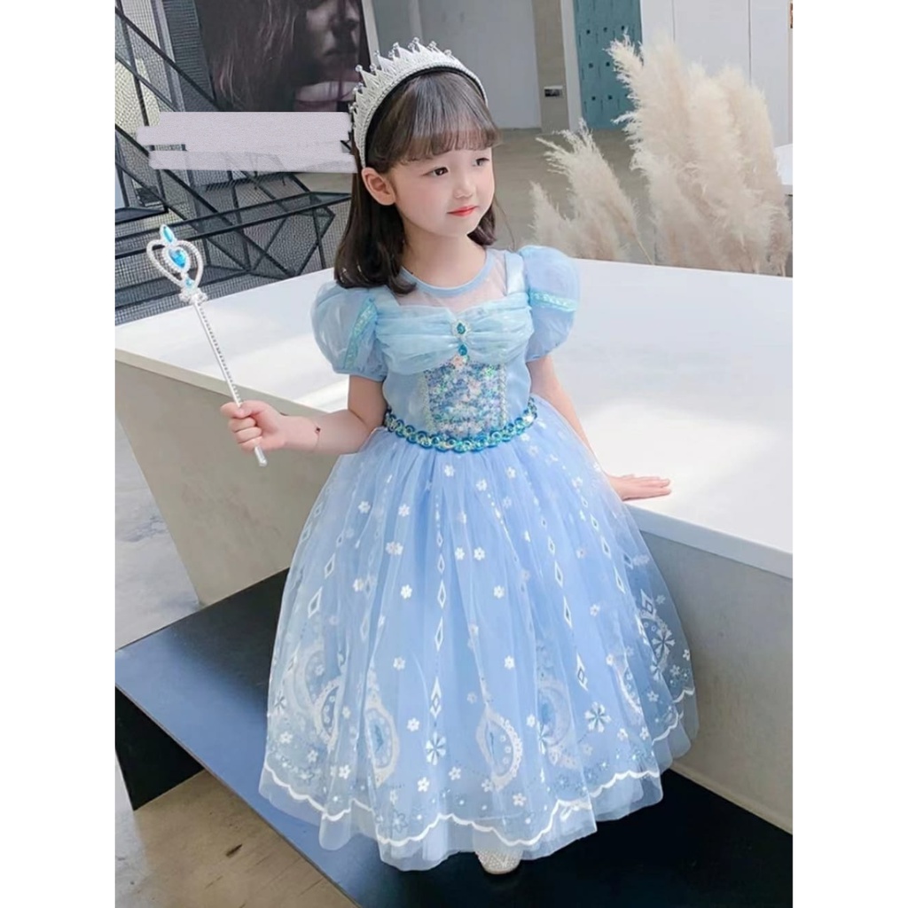 Jual Kostum Frozen Elsa 46 Dress Princess Baju Cosplay Anak Tangan ...