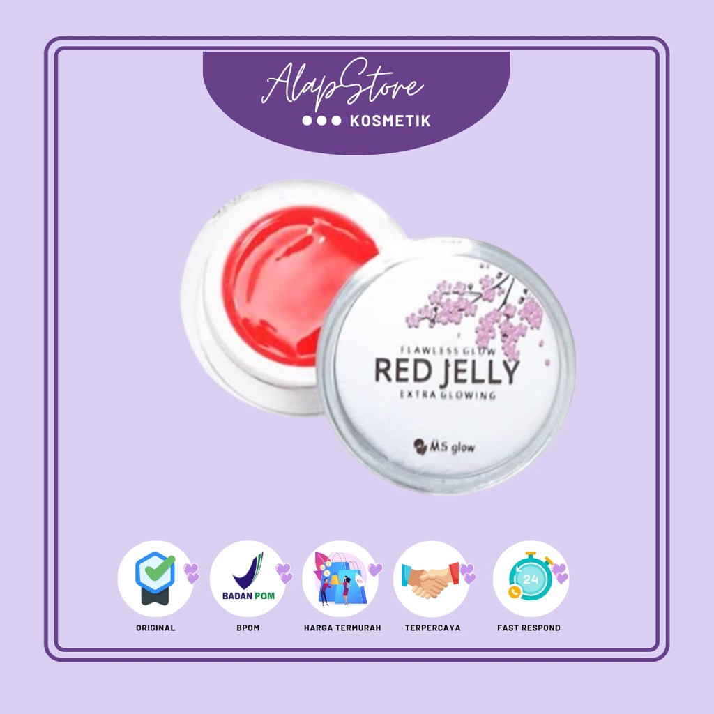 Ms Glow Red Jelly Extra Glowing Original 100% Cream Sejuta Manfaat , Lactobacillus 2% Ms Glow