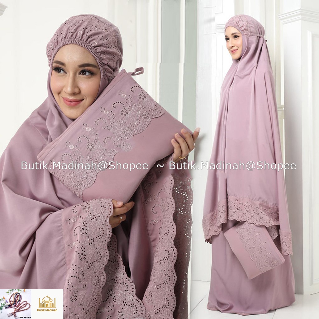 BUTIK.MADINAH PAKET HAMPERS MUKENA DEWASA PASTELEENA BY SITI KHADIJAH DALANOVA