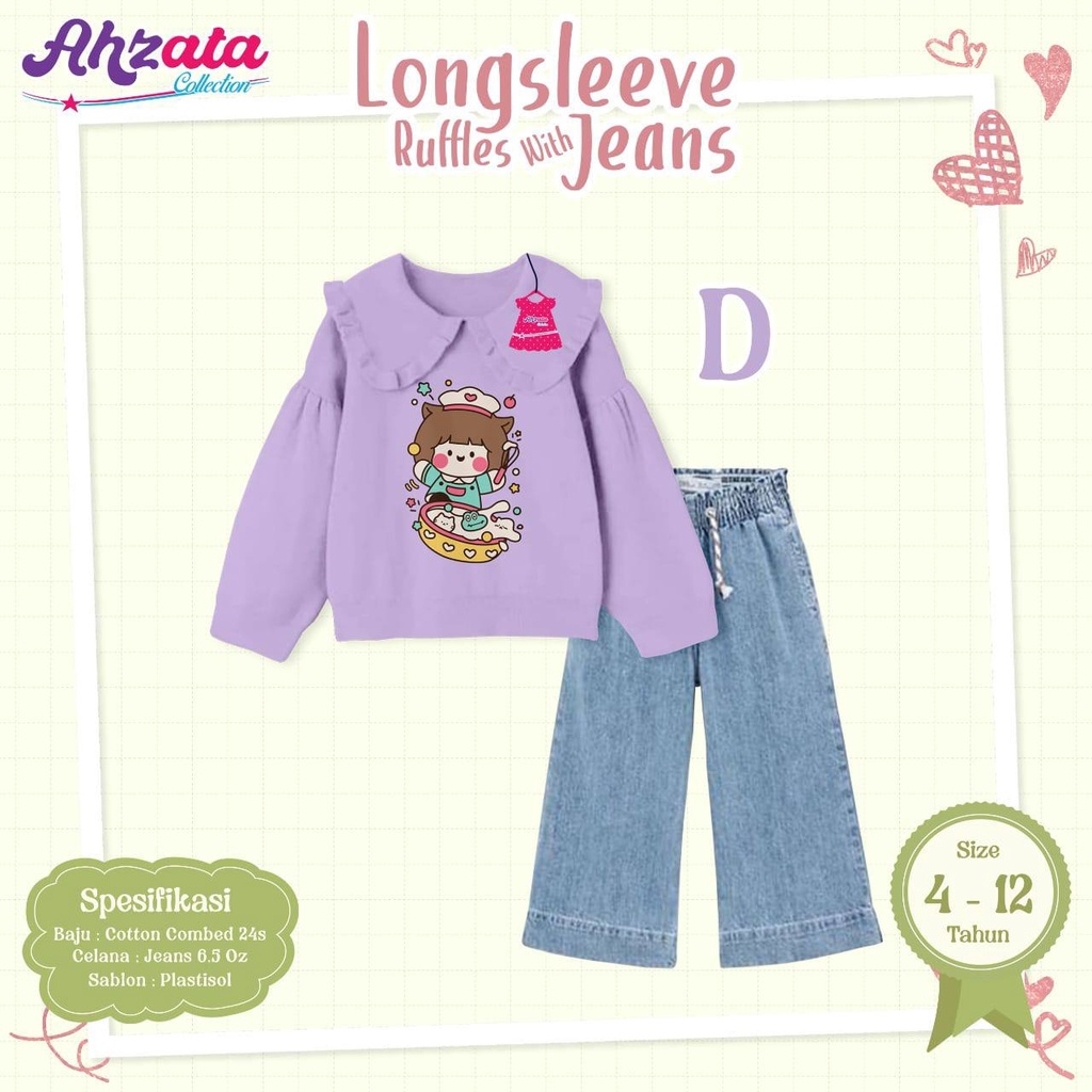 Longsleeve Jeans Kulot by Ahzata