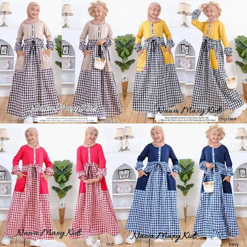 Baju Gamis Anak Perempuan Tanggung Umur 11 12 13 14 15 16 Tahun Fashion Muslim Remaja Wanita Maxi Dr