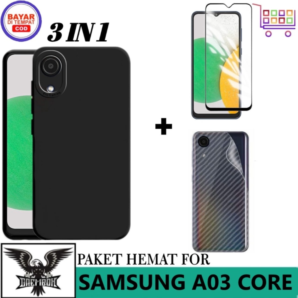 Promo Case Samsung Galaxy A03 Core Free TG Anti Gores Layar Dan Garskin Premium Case