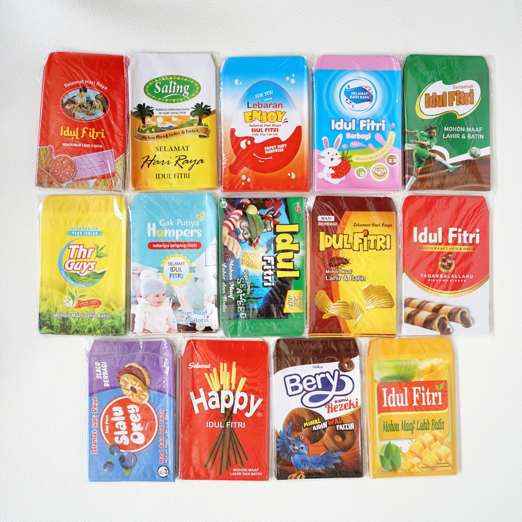 

PAKET 5 PACK MOTIF SNACK AMPLOP PREMIUM LEBARAN MEDIUM