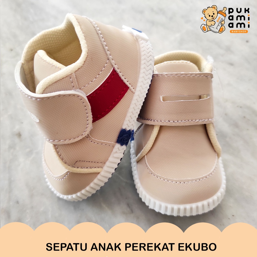 Sepatu Anak Perekat Motif Stripe / Ekubo