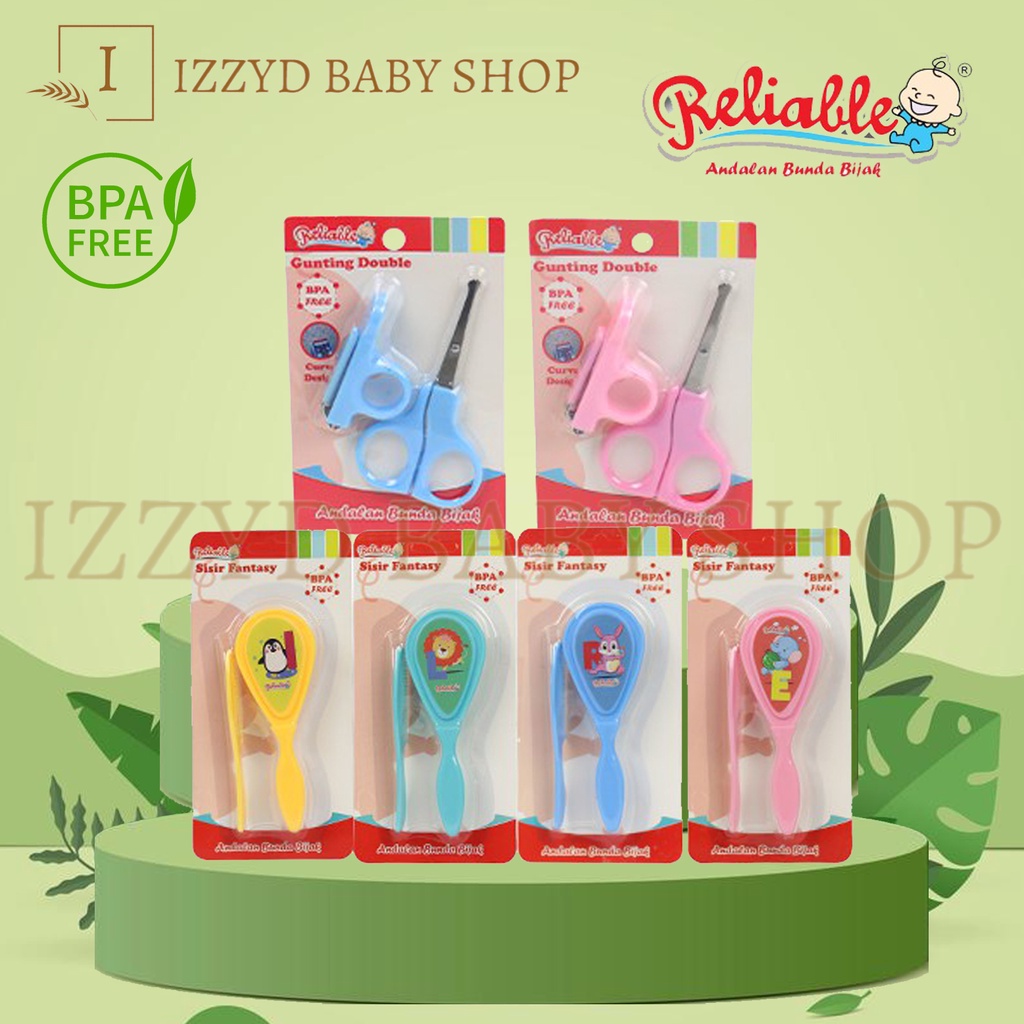 Reliable sisir fantasi / gunting double kuku / Lynea Baby Safe BD195 Comb And Brush / Sisir Dan Sikat Bayi