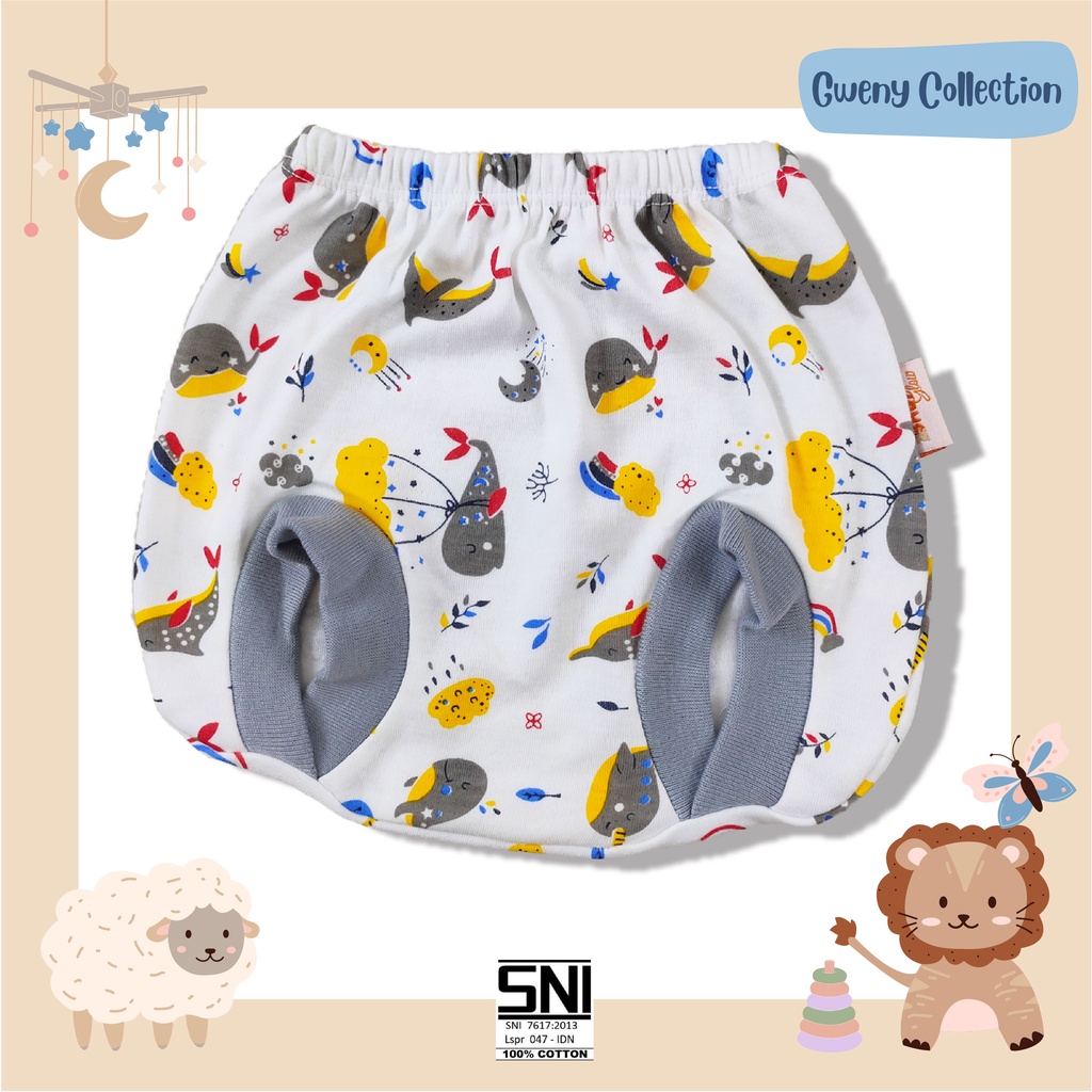 Celana Kacamata Bayi / Celana Kacamata Anak Motif Whale Baby Glow