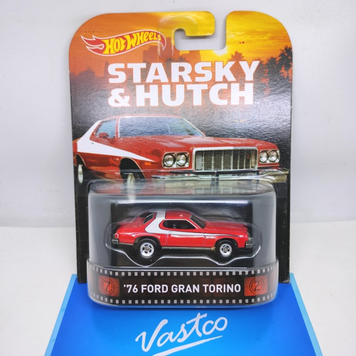 HOT WHEELS STARSKY & HUTCH 76 FORD GRAN TORINO HOTWHEELS RETRO