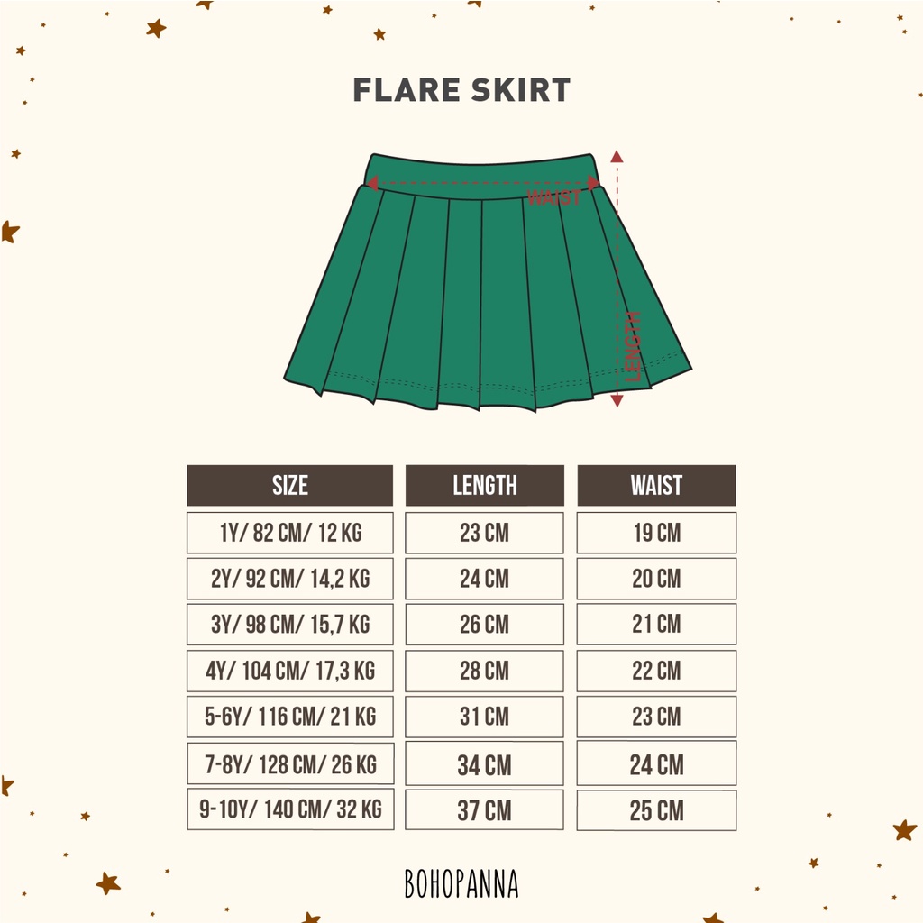 Bohopanna - Flare Skirt / Rok Anak Perempuan (1-10 Tahun)