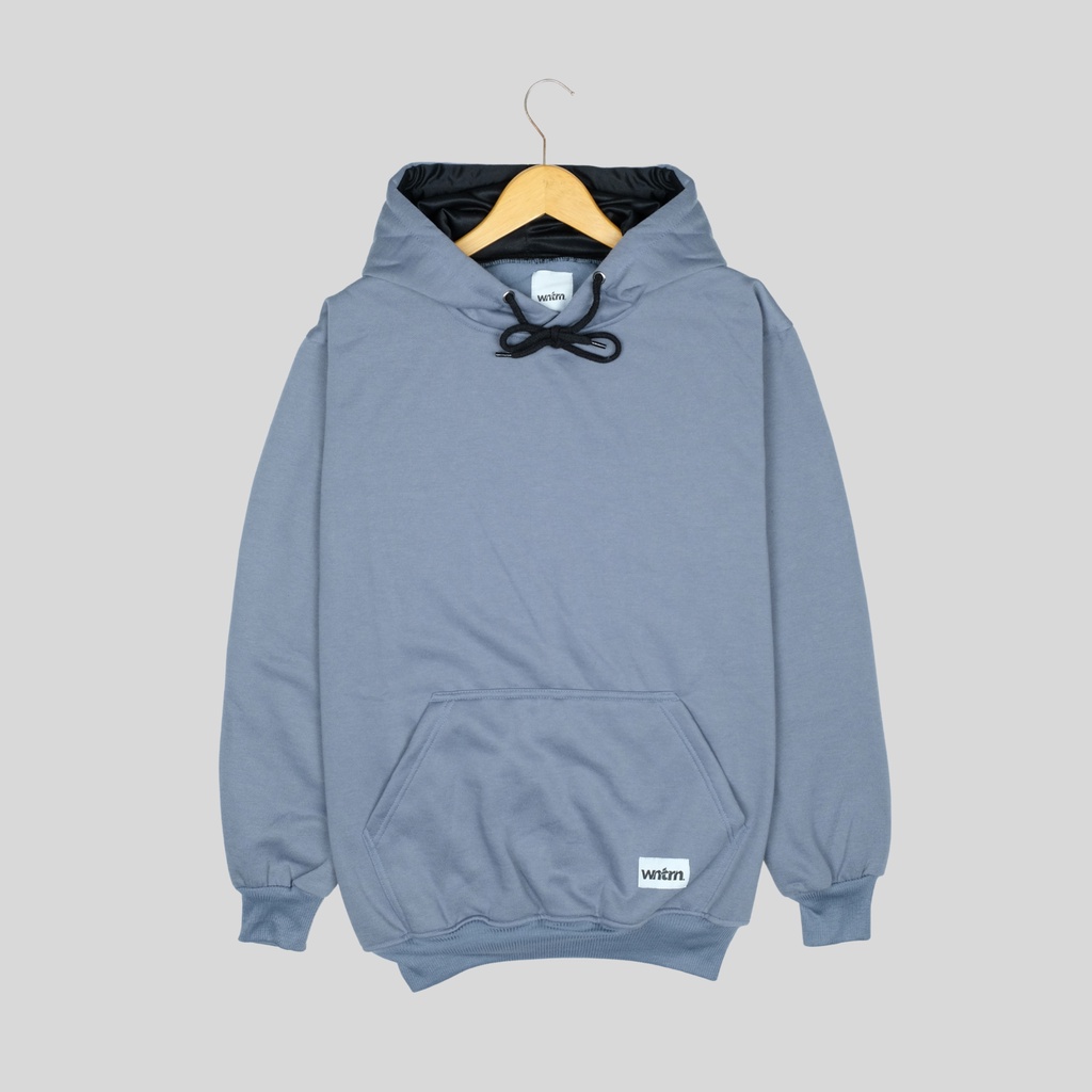 Hoodie Polos Pria Warna Denim Terbaru Abu Paralon Hodie Pullover Basic Simpel Cowok Cewek Aesthetic