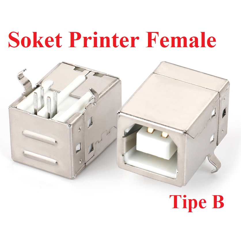 Socket soket konektor Connector Printer USB Tipe Type B Female Betina 4 Pin