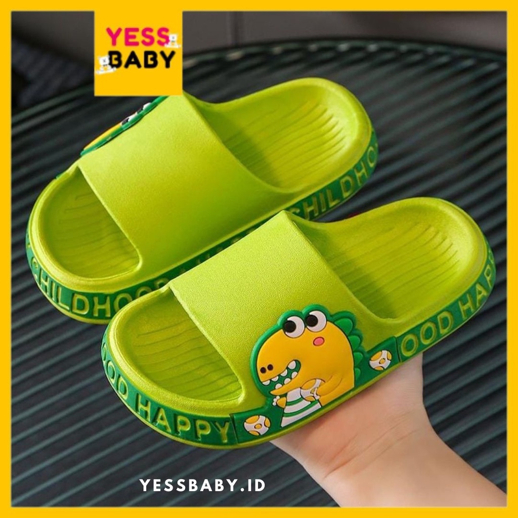 (COD) yessbaby Sandal HAPPYDINO Import Anak Laki-laki PEREMPUAN Lucu Fashion Termurah Model Kekinian