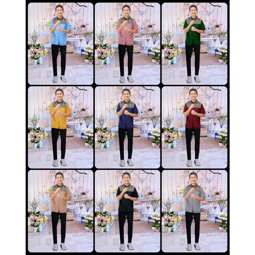 PCS IRWANSYAH KID MR 2 VARIAN GAMIS MAXY KID DAN KEMEJA KID DIJUAL TERPISAH 2 UKURAN M DAN L FASHION PAKAIAN ANAK BATIK