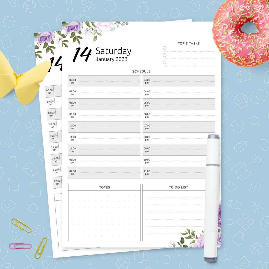 

[DOKI] 10 Lembar Habit Tracker Binder Planner/ To Do list/ Daily Planner/ Weekly Planner - TDL033