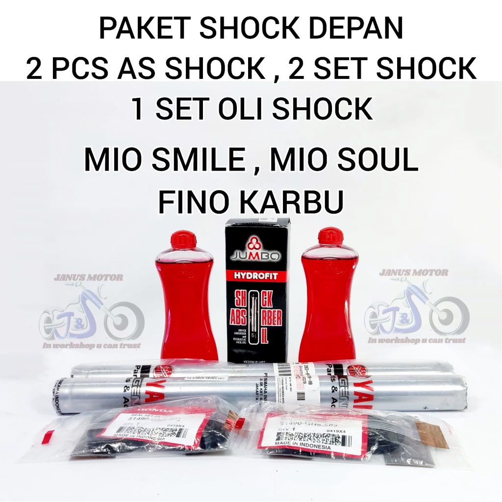 PAKET AS SHOCK DEPAN SEAL OLI SOK YAMAHA MIO NEW 28D / 14D MIO SOUL KARBU KUALITAS SANGAT BAIK PRESI