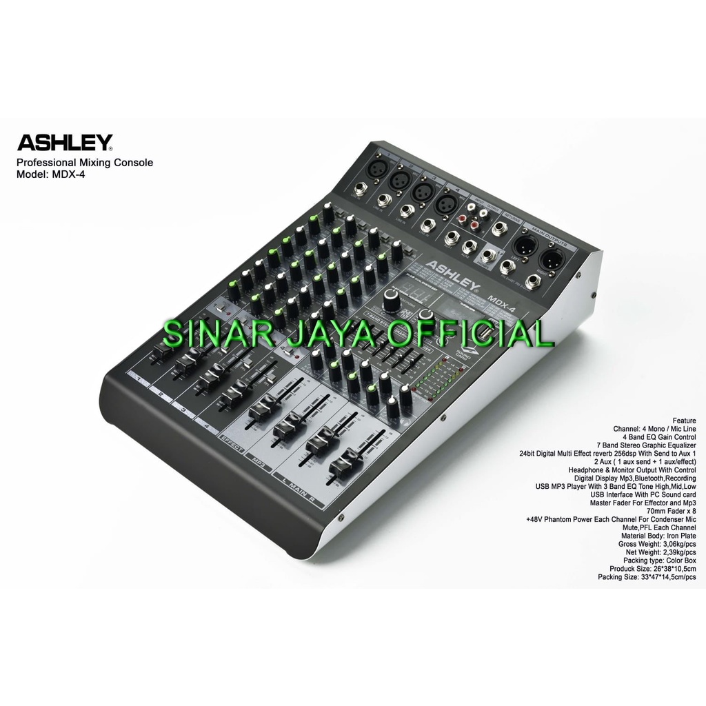 MIXER 4 CHANNEL ASHLEY MDX4 MDX 4 ORIGINAL