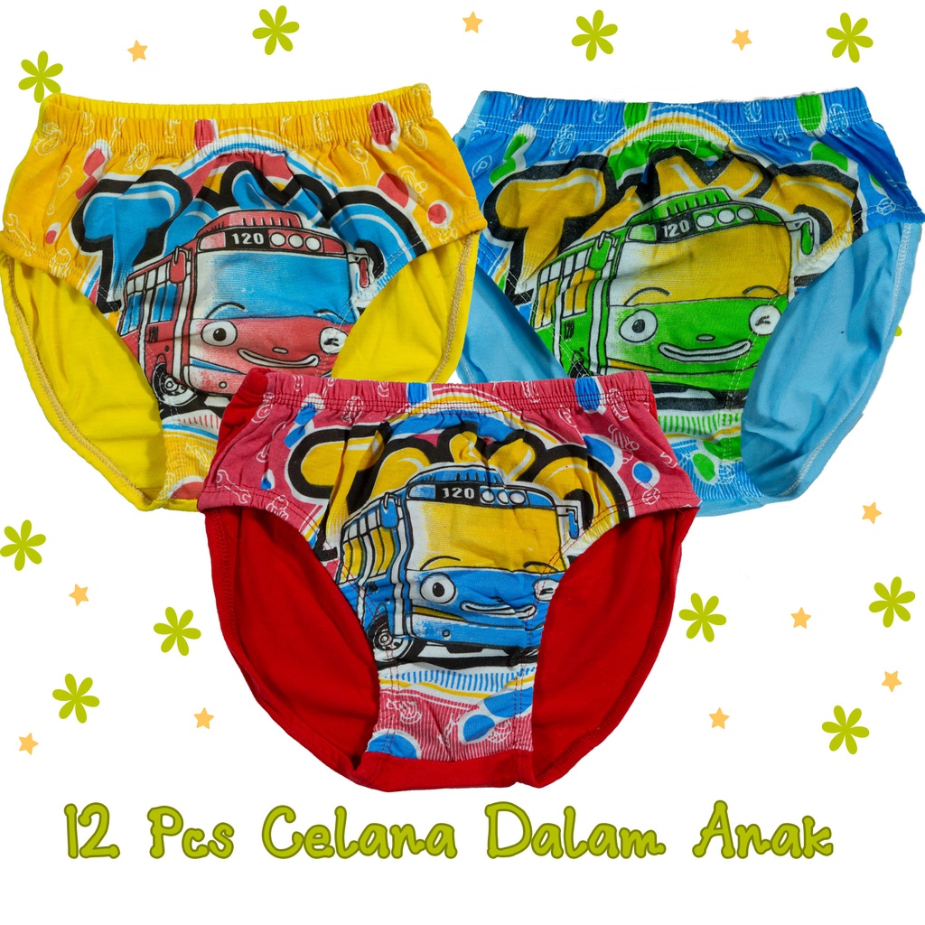 1Lusin Celana Dalam Anak Laki Laki 12Pcs Dan 6Pcs Motif Grosir Cd Anak Cowok Murah bagus