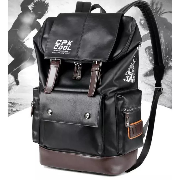 Tas Ransel Pria PTR019- TAS RANSEL KULIT PRIA GAYA KOREA TREND BACKPACK FASHION KEREN(X3A4) tas rans