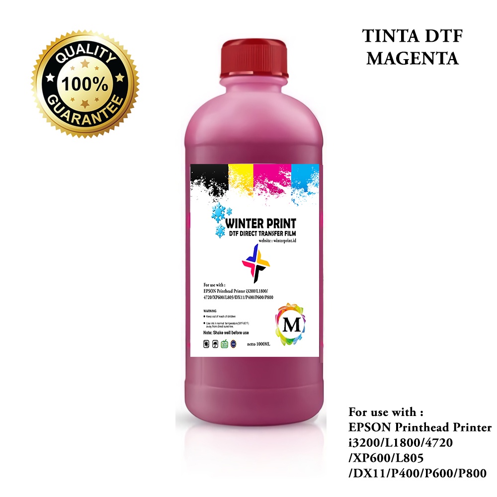 TINTA DTF CMYK + White PREMIUM QUALITY 1 LITER SABLON PRINTER KAOS DTF