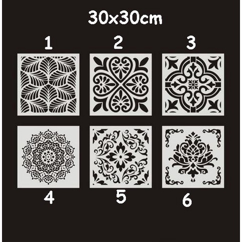 

Terlaris Plastic Stencil - Stensil Dekorasi Motif_Mandala09