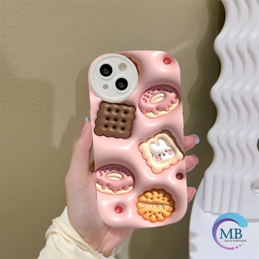 SS146 SOFTCASE MOTIF COOKIES AKSEN 3D FOR VIVO Y51 2020 Y55 Y75 T1 5G Y71 Y7I Y81 Y81C Y83 Y91 Y93 Y95 Y91C Y1S V25 V25E V25 S15 PRO MB4457