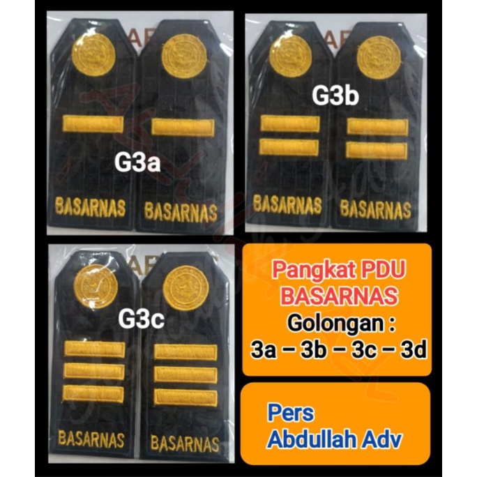 Pangkat PDU 3a Basarnas / Pangkat PDU 3b basarnas / Pangkat PDU 3c Basarnas / Pangkat PDU 3d Basarna